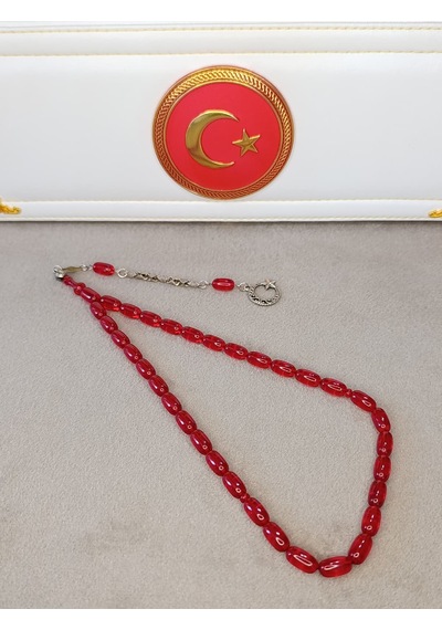 Ateş Kehribar Tesbih Kapsül Kesim Halil Koçak Usta Yapımı 18760067