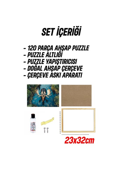 Ahşap Çerçeveli Puzzle - Tablo Hthp - 012 23 X 32 120 Parça