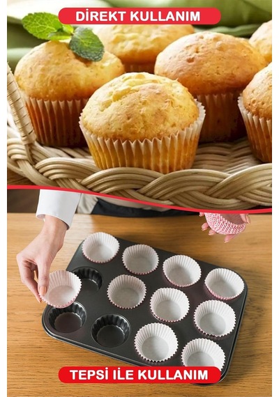 Mithra Life 100'lü Renkli Muffin Cupcake Kağıdı Tek Kullanımlık Doğum Günü Ve Parti İçin Mıt1137 Diğer