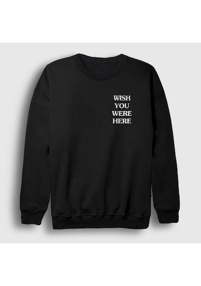 Presmono Unisex Wish Astroworld Travis Scott Sweatshirt Siyah