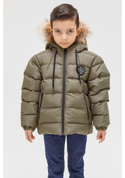 Benittokids Erkek Çocuk Natürel Kürklü Mont 51289 Haki