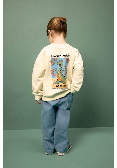 Defacto Oversize Sırt Baskılı Sweatshirt Erkek Bebek G7485a526sper78 Ekru-er78