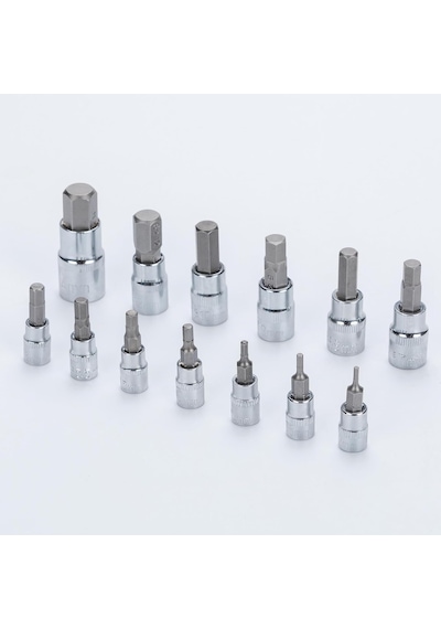 Alight Hex Bit Soket Seti Premium S2 Alaşım Çelik 13 Parça Metrik 2 Mm - 14 Mm Allen Soket Kiti