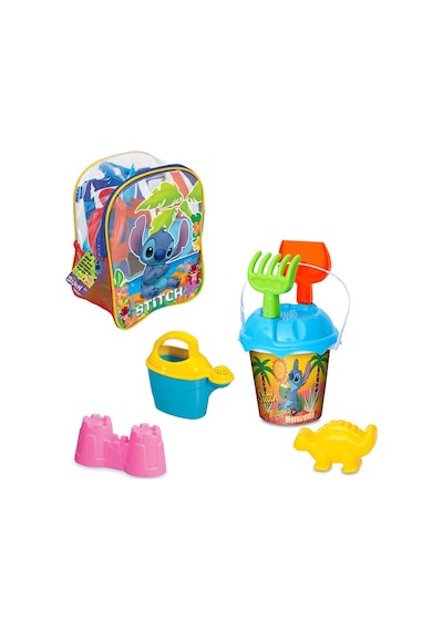 04063 Stitch Resimli Sırt Çantası Plaj Seti
