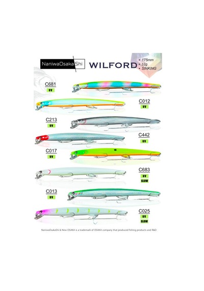 Nanıwaosakashı Wılford 175mm 32g Sınkıng C013