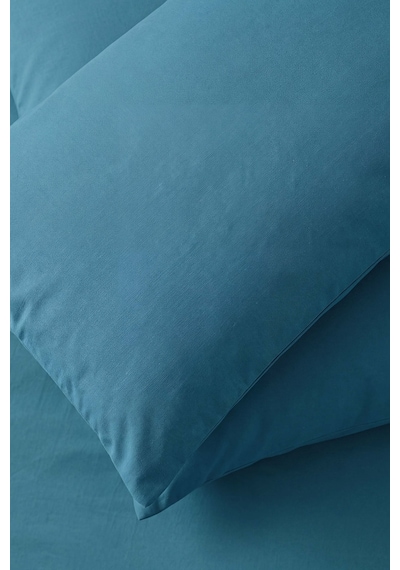 Petrol Mavisi %100 Pamuklu 2'li Yastık Kılıfı 50x70 Cm Mavi