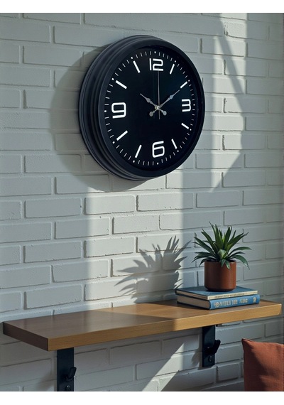 Zentime Black Royal Tasarım 40 Cm Metal Duvar Saati Çok Renkli