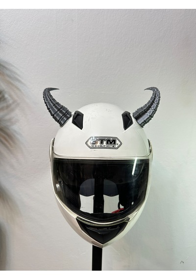 Motor & Motosiklet Gümüş Viking Boynuz Kask Dış Aksesuarı Diğer
