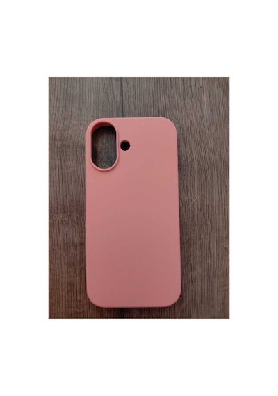 İphone 17 Uyumlu Pembe Kadife İç Yüzeyli Silikon Telefon Kılıfı