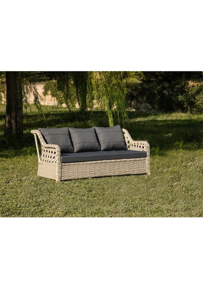 S Collection Rattan Bahçe Takımı Oturma Grubu 3'lü - 7 Kişilik Bej