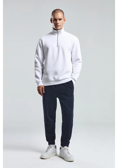 Benmanaj Erkek Antrasit Sweatshirt - Beyaz Beyaz