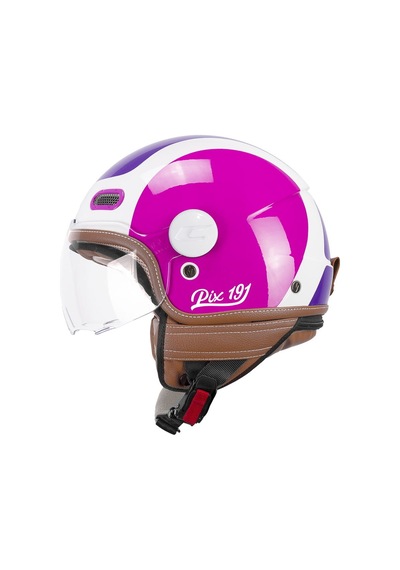 Cgm 191g Pix Sprint Viola Fucsia Fluo Sagomata Açık Kask Beyaz-pembe-mor