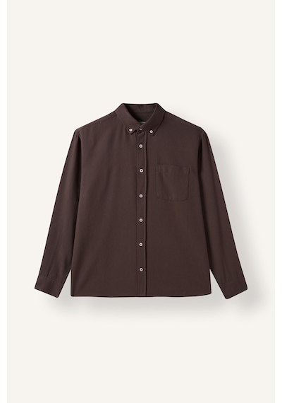 Defacto %100 Pamuk Regular Fit Polo Yaka Oxford Basic Uzun Kollu Gömlek A8028ax26aubn336 Kahve-bn336