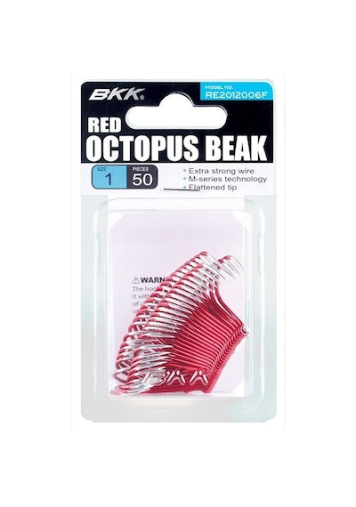 Bkk Red Octopus Beak 50 Adet Olta İğnesi 4/0 1