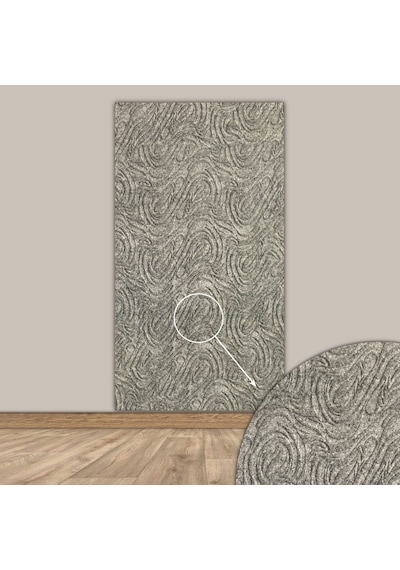 Tink 3d Kendinden Yapışkanlı Akustik Keçe Panel Dalgalı Desenli 52x98 Cm 2 Adet 1 M² Gri
