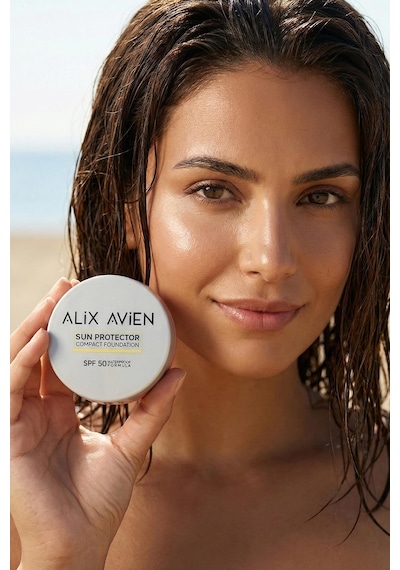 Alix Avien   Yüksek Kapatıcı Waterproof Kompakt Fondöten SPF50 Medium