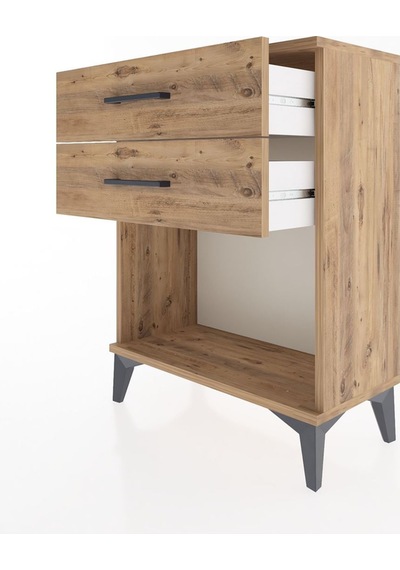 Arges Komodin 4 Çekmeceli 60x30x80 Çam-çam Çam
