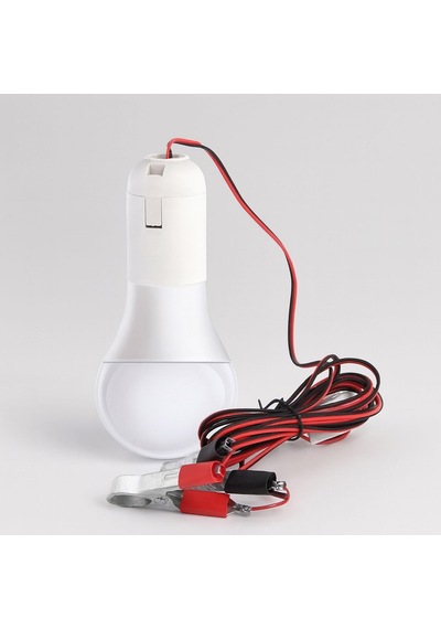 Led Ampul Akü Takviye Kablolu 4 Metre Anahtarlı 5w Tasarruflu Seyyar Aydınlatma Beyaz Işık Pensli 10c 05058435