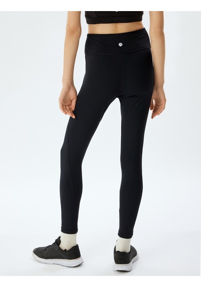 Koton Spor Tayt Normal Bel Dikiş Detaylı Skinny Fit Siyah 4sak40065nk Siyah