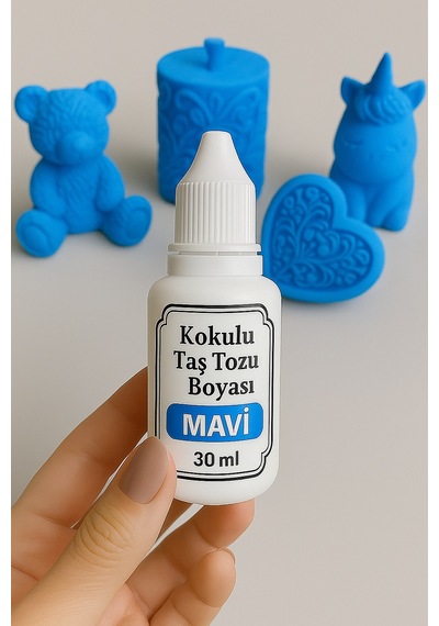 Mavi Renk - Kokulu Taş Tozu Boyası - 30 Ml