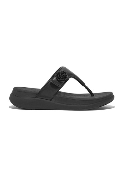 Roncato 090 All Black Sandalet Kadın Diğer Iw4-090 /675 Fitflop F-mode Go Beadie-button Adjustable Toe-post Siyah