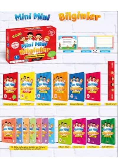 Kırmızı Beyaz Mini Mini Bilginler 1.sınıf Okuma Yazma Seti
