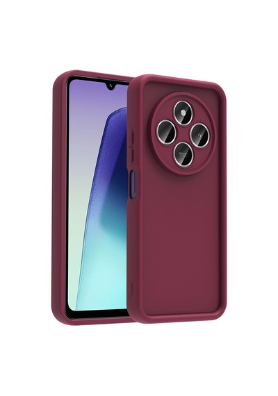 Zore Redmi 14c Kılıf Kamera Korumalı Nvth Ananas Kapak - Mürdüm