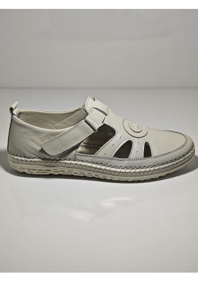 Voyager Z520 Kadın Günlük Deri Comfort Sandalet Krem