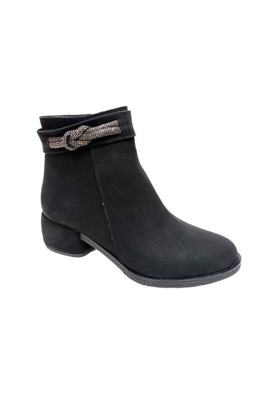 Erbay 511 Yağlı Deri Trend Fashion Kadın Bot Siyah