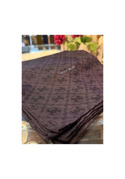 Pierre Cardin Pamuk İpek 100x100 Monogram Eşarp Lacivert - 921 Lacivert - 921