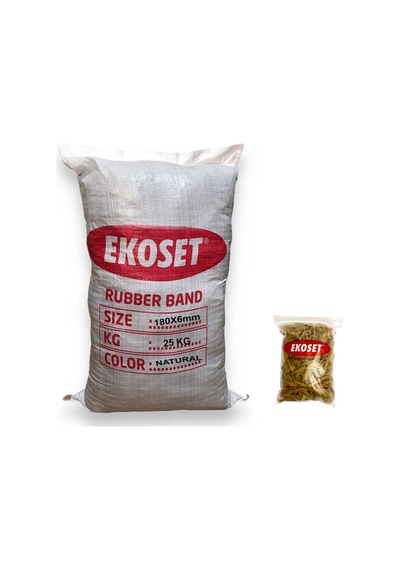 Kauçuk Kalın Paket Lastiği 180x6mm 25 Kg