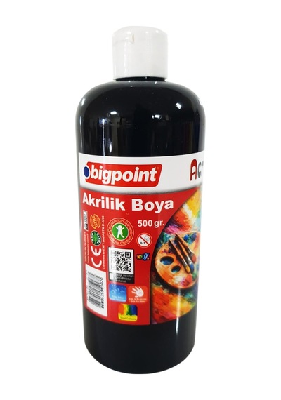 Bigpoint Akrilik Boya 500 Gram Siyah Diğer