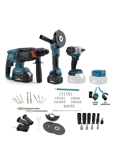Branzeg BRZ4S2 4'lü Set 36 V Şarjlı Spral Hilti 36 V Somun Sıkma
