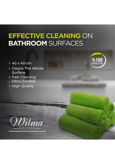 Wilma Secret Mikrofiber Parlatma Temizleme Bezi - Araba İçin Temizleme Giysileri - Detay Malzemeleri - Yeniden Kullanı Diğer