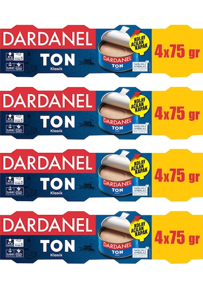 Dardanel Ton Balığı 4x75 Gr Ayçiçek Yağlı X 4 Adet