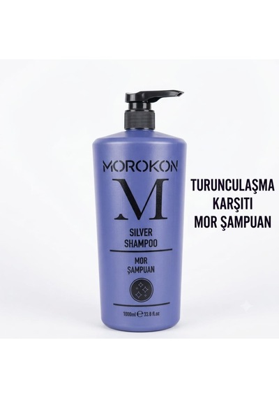 Morokon Silver Mor Şampuan 1000 Ml Tüm Saç Tipleri