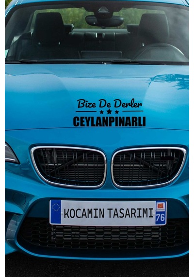 Şanlıurfa Ceylanpınar Klasik Siyah Sticker Şanlıurfa Bize De Derler Ceylanpınarlı 40x15 Cm Araba Çıkartma 40 CM - Siyah