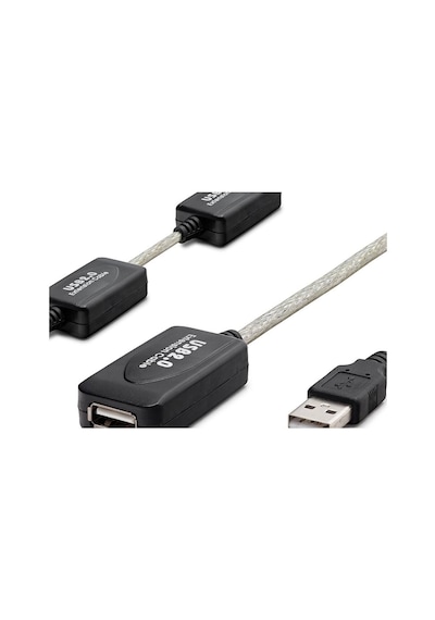 Usb Uzatma Kablosu 25 M - Silver Siyah Hdx7546 Evimdeyokyok