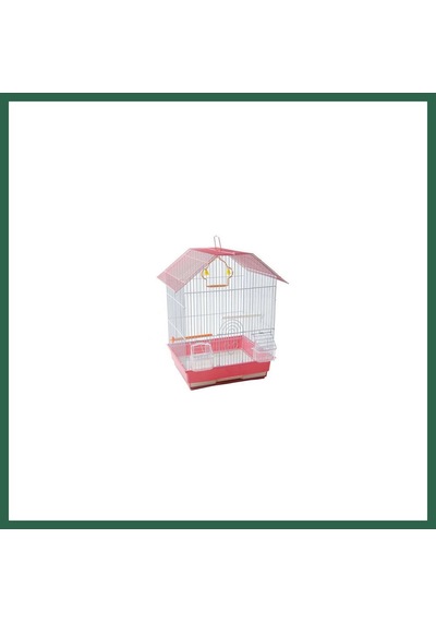 Birdlife Çift Kapılı Kuş Kafesi Pembe 34,5x28x46 Cm Bzs01