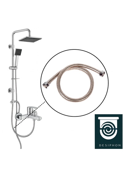 1/2 - 1/2 Kısa Robot Tepe Spiral Duş Hortumu 60 Cm Dayanıklı Pa