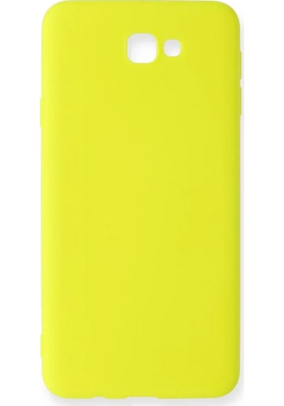 Newface Samsung Galaxy J7 Prime Kılıf Nano İçi Kadife Silikon - Sarı