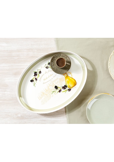 Madame Coco Olive Oval Tepsi 1kteps179330x42x4cm-beyaz