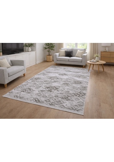 Merinos Vista 36892-098 Özel Kesme Halı Gri-antrasit Çok Renkli