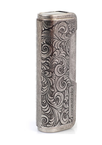 Conquistador Tek Torch Pürmüz Gümüş İşlemeli Metal Puro Çakmağı Cnq-027