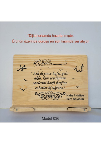Münzevi Masaüstü Ahşap Rahle/tablet/kitap Tutucu-model036