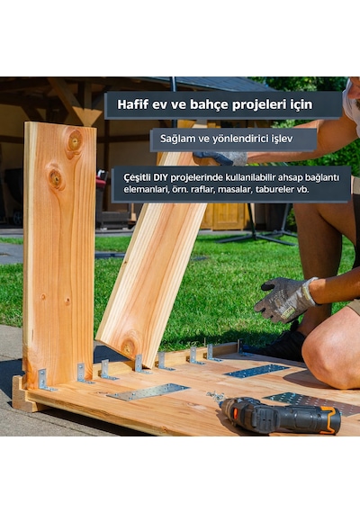 10 Adet 15x45x45mm Metal L Köşe Bağlantı Gönyesi Mobilya Dolap Sabitleme Bağlantı Aparatı Metalik