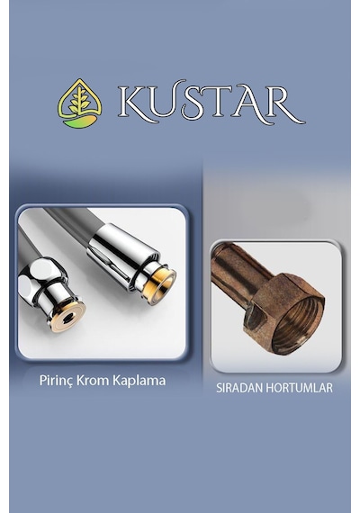 Kustar Nano Silikon Patlamaz Yırtılmaz Ezilmez Duş Hortumu 150 Cm Gri Banyo Duş Hortumu Krom
