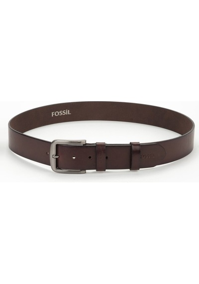Fossil %100 Hakiki Deri 4 Cm Vegetal Spor Kemer Kahverengi Kahverengi