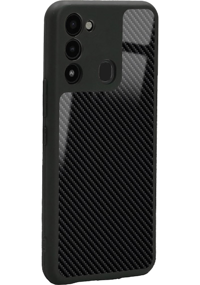 Tecno Spark 8c Carbon Tasarımlı Glossy Telefon Kılıfı Çok Renkli