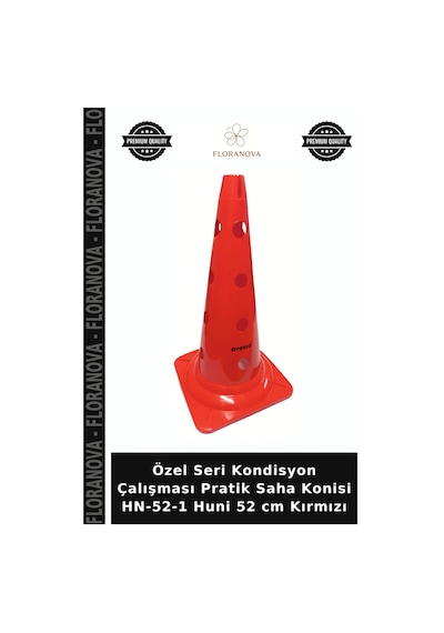 Özel Seri Kondisyon Çalışması Pratik Saha Konisi Hn-52-1 Huni 52 Cm Kırmızı